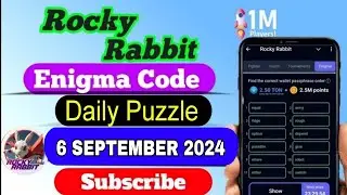 Rocky Rabbit Enigma reward | Rocket Rabbit Combo|Rocky Rabbit Enigma New Features Solve 6 SEPTEMBER