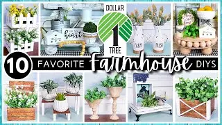 TOP 10 Favorite DOLLAR TREE FARMHOUSE DIYs | Year Round Home Decor | Easy $1 Craft & Gift DIY Picks!