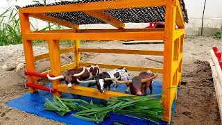 DIY how to make cow shed | house of animals | horse house - cow shed | mini farm #10