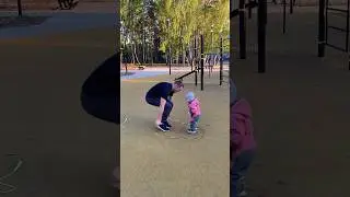 Первые прыжки нашей малышки. Ей на этом видео полтора года😍