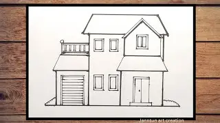 House Drawing / How to Draw a House / House Drawing Easy Step By Step For Beginners