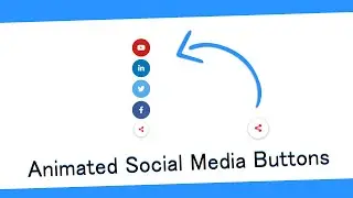 Social media buttons with amazing animation on hover using HTML/CSS