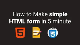 ✴Create a simple Html form in 5 minute | codewith random⏹| html form