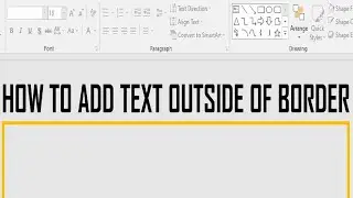 Add TEXT Outside Page Borders in Microsoft Word!