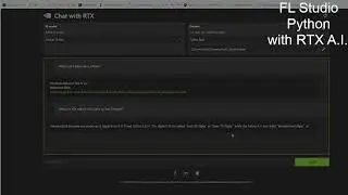 Chat With RTX about the Python programming API in FL Studio