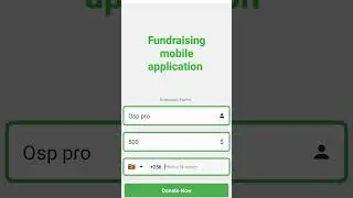 Fundraising mobile application using react native expo cli