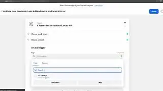 How to Integrate Facebook Lead Ads with MailboxValidator Email Validation in Zapier