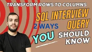 SQL Interview QUESTIONS and ANSWERS ✌- Transfrom ROWS to COLUMNS in SQL.