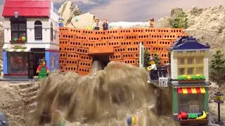 LEGO DAM BREACH VIDEOS - ALL BRIDGE COLLAPSE - LEGO CITY VS NATURAL DISASTERS