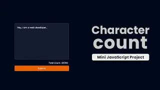 Live Character Counter using HTML, CSS & JAVASCRIPT