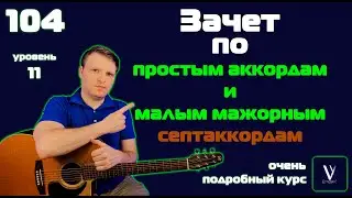 Тест на знание АККОРДОВ БЕЗ БАРРЭ и МАЛЫХ МАЖОРНЫХ СЕПТАККОРДОВ.