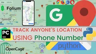 How to Track any phone number location using python | Python Map Project 🔥