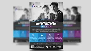 Modern Corporate Flyer Design | Photoshop Tutorials