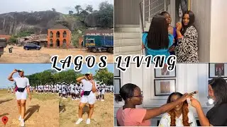 Lagos living #16 I’M BACK!! - friend birthday party + bridal hair styling + road trip to camp #NYSC