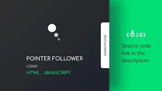 Pure JS | pointer follower in html | show touch location in html