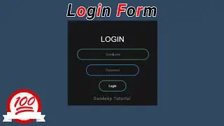 Login Form | Animated Login Form Using Only HTML & CSS | HTML & CSS