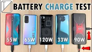 Mi 10 Ultra vs Lenovo Legion Phone vs Realme X7 Pro vs RedMagic 5S vs K30 Ultra Charging Speed Test