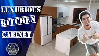 LUXURIOUS KITCHEN CABINET | Fancy kitchen cabinet made by pinoy KARPINTERO | MODULAR KITCHEN