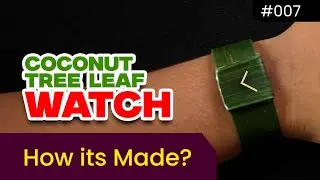 coconut tree leaf Watch. watch DIY. School craft - Timepass craft.