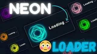 🔥CSS TRENDING🔥CSS Glowing Neon Loader using HTML & CSS | CSS Neon Effect | CSS Loading Animation