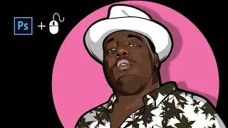 Create a cartoon with the Pen tool - Biggie Smalls