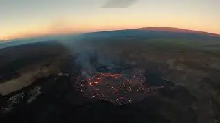 USGS helicopter flight over Kīlauea volcano eruption on January 6, 2023