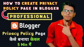 How to Create Privacy Policy Page in Blogger.