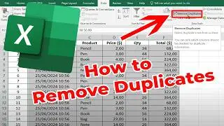 How to Remove Duplicates in Excel