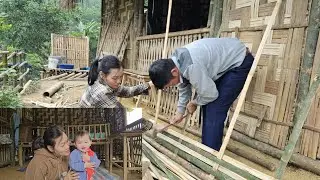 Man Helps Single Mom Make New Windows. Little Daughter's First Steps. Ly Vy Ca