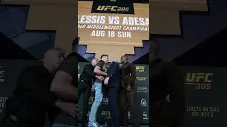 Champ Dricus Du Plessis and challenger Israel Adesanya first face off before their fight at #UFC305.