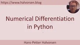 Numerical Differentiation in Python