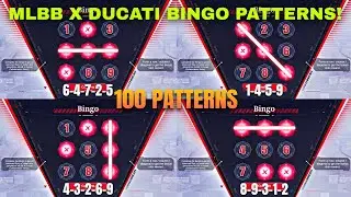 100 PATTERNS MLBB X DUCATI BINGO EVENT! MOBILE LEGENDS BANG BANG