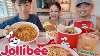 Jollibee FAMILY Feast *Hawaii Recap* Chicken Joy, Burger with Family Size Spaghetti | N.E Let's Eat