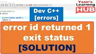 Error id returned 1 exit status dev c++ SOLUTION | id returned 1 exit status error [SOLVED] in hindi