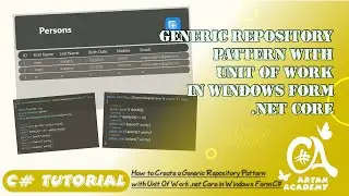 C# Generic Repository Pattern with Unit Of Work in .NET 6