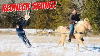 Skiing and Sledding With A Horse! FIRST TIME SKIJORING! - Aprils Training Part 5