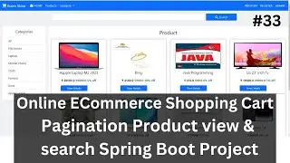 #33 Pagination Product view & Search Spring Boot Project | Shopping Cart Spring Boot Project