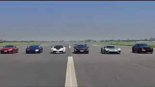 The Ultimate Drag Race - Bugatti Veyron, McLaren Senna, NIO EP9, SRT Demon, LaFerrari, Lexus LFA