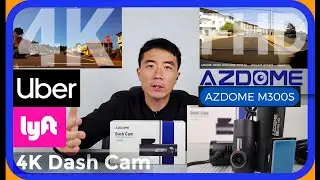 AZDOME M300s 4K 2 Channel Dashcam Full in-depth Review Uber Lyft Taxi Doordash Grubhub GPS wifi FHD