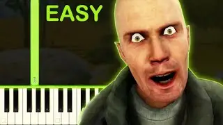 sleepwalk [sfm] Meme Song - EASY Piano Tutorial