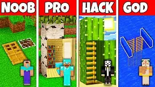 Minecraft Battle: NOOB vs PRO vs HACKER vs GOD SECRET UNDERGROUND HOUSE BUILD CHALLENGE in Minecraft