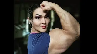 Huge Biceps FBB Jeanie welker Muscle Wiki  - Girl Muscle Growth Animation