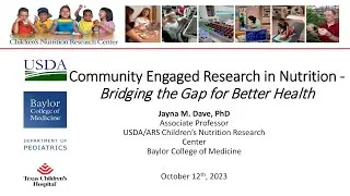 Community Engaged Research in Nutrition–Bridging the Gap for Better Health