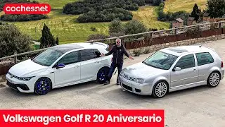 VW Golf R32 2003 vs Golf R 20 Aniversario 2023 | Prueba / Test / Review en español | coches.net