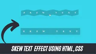 CSS skewed text on hover | skew text effects with html css | PWOS