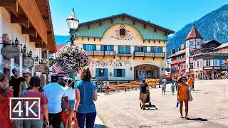 [4K] Leavenworth - German Bavarian Village - Washington - Walking Tour