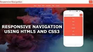 Responsive Navigation Bar using HTML5 and CSS3
