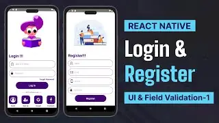 #8 Login & SignUp UI in React Native | React Native Tutorial | React Native Projects | SignUp System