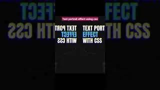 Text Portrait Effect with css 