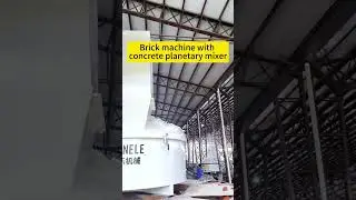 Brick machine with concrete planetary mixer